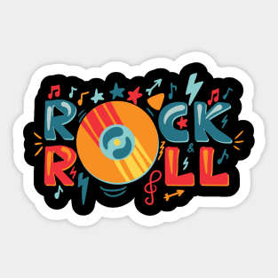 rock and roll Sticker